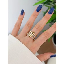 Venüs Design Çelik Çoklu Taşlı Yüzük