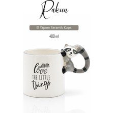Rosie Rakun Figürlü El Yapımı Kupa - Mug, 400 ml