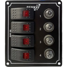 Remkay Tekne & Karavan 4lü Otomatik Switch Sigorta Paneli