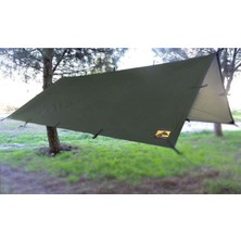 Özbience Dayanıklı 4 Mevsim Bushcraft Tarp Tente 4m x 3m, Çok Amaçlı Koruma