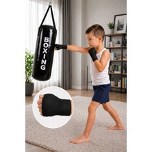 Spor Byfit 4-12 Yaş Çocuk Boks Torbası + Boks Bandajı + Askı Kancası