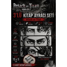 Figür Bende Attack On Titan 3’lü Kitap Ayracı Seti – 3D Baskı Pla Malzeme – 15 x 5 cm