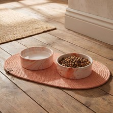 Pawicci 2li Paspaslı Seramik Kedi Köpek Mama ve Su Kabı