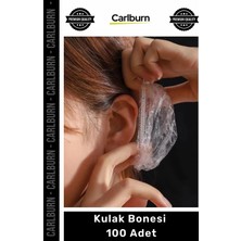 Carlburn #bone Su Geçirmez Polietilen Dayanıklı Şeffaf Esnek Yapı Hijyenik Günlük Koruyucu 100'LÜ Kulak Bonesi