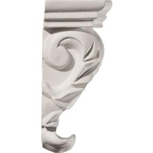 Enyaza Home Ekena Millwork COR04X02X05BL 4 1/4-Inç G x 2 5/8-Inç D x 5 3/4-Inç Y Blackthorne Corbel, Beyaz