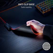 Enyaza Home Strider Chroma - Chroma Rgb ile Hibrit Oyun Mouse Mat (Hibrit Yumuşak/sert Mat, 19 Chroma Rgb Aydınlatma Bölgesi, Kaymaz Taban, Dikişsiz Kenarlar) Siyah