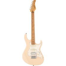 Cort G200SE Acr Elektro Gitar | Eskitilmiş Krem Renk, Vintage Tasarım, Akçaağaç Sap, Çok Yönlü Ton Seçenekleri