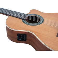 Almansa CWEZ400 Cw 400 Elektro Klasik Gitar | Naturel Renk, Cutaway Gövde, Dahili Preamp Sistemi, Ispanyol Tasarımı