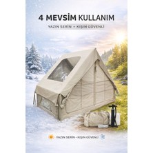 Özbience 6 Kişilik Şişme Plaj ve Kamp Tatil Çadırı Oxford Kumaşlı, Pompalı