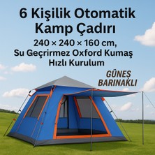 Özbience Aile Boyu 6 Kişilik Otomatik Kamp ve Piknik Çadır, Geniş ve Rahat Tasarım