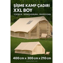 Özbience 12 Kişilik Xxl Şişme Kamp Çadırı, Güneş Koruyucu ve Su Geçirmez