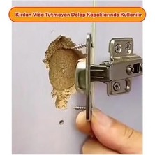 Enyaza Home Menteşe Tamir Sacı Pratik Paslanmaz Dolap Tamir Onarım Kiti Kapak Menteşe Tamir Onarım Seti 2 Adet