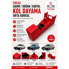 Trobus Murat 131 Tofaş Kartal 1977-2002 Tam Boy Orta Konsol Kol Dayama Bardaklıklı Deri Kırmızı
