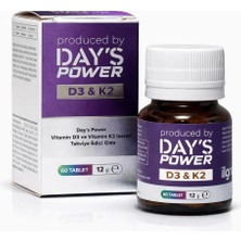 Day's Power D3 & K2 Vitamin Kompleksi 60 Tablet – Bağışıklık ve Kemik Desteği