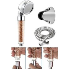 Enyaza Home Filtreli ve Su Tasarruflu Arıtmalı Duş Başlığı Seti Boncuklu Başlık Hortum ve Mafsal Set