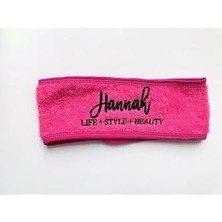 Enyaza Home Hannah Makyaj& Yüz Temizliği & Cilt Bakımı Detay Uygulamalar Için Pembe Renk Saç Bandı Havlu Kumaş