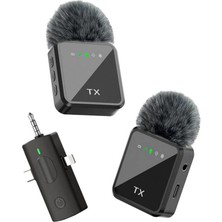 Fototek F11-2 Kablosuz Yaka Mikrofonu 2 Li Mikrofon  3 In 1 Wireless Microphone