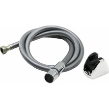 Enyaza Home Gri Plastik Perlatörlü Taharatmatik Hortum, 120 Cm, Banyo Duş Aksesuarı