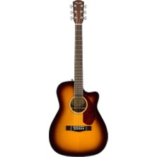 Fender 0970253332 CC-140SCE Concert Elektro Akustik Gitar | Sunburst Renk, Kesik Kasa (Cutaway), Fishman Preamp ve Sert Taşıma Çantası Dahil