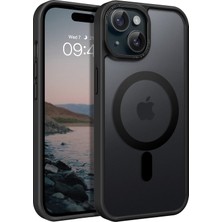 Enyaza Home 13/14 Için Telefon Kılıfı ile Uyumlu Kamera Korumalı Mat Şeffaf Görünümlü Telefon Kılıfı (Siyah)