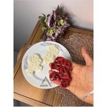 Enyaza Home Almalı Dansçı Kurabiye (Gingerman) Kurabiye Kalıbı Seti (3'lü)