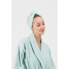 Ender Home CottonVerse Düğmeli %100 Pamuk Saç Kurulama Bonesi