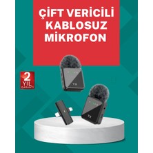 Die Grup Profesyonel Ses Kayıtları Için 2’li Kablosuz Yaka Mikrofon Seti