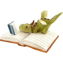 Enyaza Home Top Minyatür Bahçesi ve Teraryum Mini Ejderha Okuma Figürü