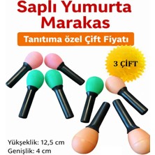 Karin EGG042/3ÇİFT Saplı Yumurta Marakas (3 Çift/6 Adet) | Ritim ve Perküsyon Grubu, Ergonomik Tutuş, Renkli Tasarım