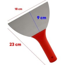 Enyaza Home Plastik Saplı Metal Spatula Sıva Duvar Macun Boya Kazıma Ispatulası 18 cm Takılabilir Sap