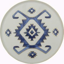 Enyaza Home Porland Arabesque Desen Düz Tabak 18CM