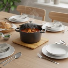 Enyaza Home Kare Bambu Nihale – Metal Fileli, Isıya Dayanıklı Tencere ve Çaydanlık Altlığı (16,5 x 16,5 Cm)