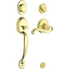 Enyaza Home Plymouth Kulp W Flair Iç Kol Sağ El Parlak Pirinç - Kukla Stil - F93 Ply 505 Fla Rh (Parlak Pirinç) - 496305, Altın