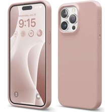 Enyaza Home 14 Pro ile Uyumlu Içi Kadife Dışı Mat Yapıya Sahip Koruma Sağlayan Lansman Silikon Kılıf (Pudra Pembe)