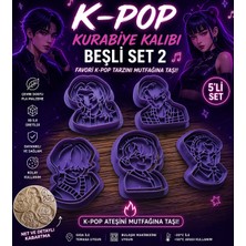 Figür Bende K-Pop Kurabiye Kalıbı Beşli Set 2 – 3D Baskı Pla Özel Tasarım