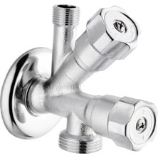 Enyaza Home Dual Çatal Ara Musluk Batarya ve Çamaşır Prinç Musluk