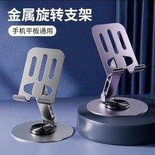 enyaza home metal 360 derece dönebilen çift nokta ayarlı çok fonksiyonlu tablet ve telefon standı füme gri  - performans ürünü