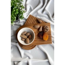 Enyaza Home Tezyinat - Ahşap Gökkuşağı Serisi Doğal Kayın Ağacından Sunum Tahtası 1 Adet