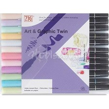 Enyaza Home Zıg Art And Graphic Marker-Set, Pastellfarben, 12 Stück