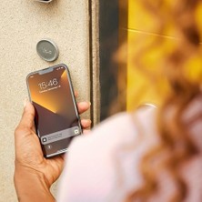 Enyaza Home Dot - Gümüş - 05/601000/SI | Linus Akıllı Kilit L2 ile Çalışır | Kapıyı Kilitlemek/açmak Için Dokunmak Yeterli | Anahtarsız Erişim | Wi-Fi ve Bluetooth | Uygulaması