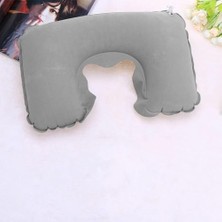 Enyaza Home Şişme Seyahat Boyun Yastığı – Ergonomik Travel Neck Pillow, Katlanabilir, Taşınabilir, Uçak, Otobüs, Tren Yolculukları Için Rahat Uyku Yastığı Gri