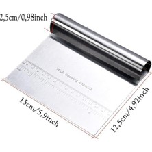 Enyaza Home Orret Home Çelik Hamur Kesici,metal Hamur Sıyrıcı,pasta Sıyırma Aparatı,hamur Dilimleyici,pasta ve Pastacılık Için Çelik Şekillendirici ve Hamur Porsiyonlayıcı