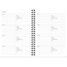 Enyaza Home 16 * 23 Spiralli Akademik Ajanda - Mavi Kalp