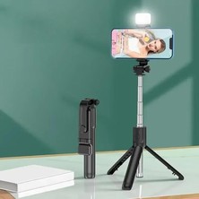 Enyaza Home CR27 4in1 Bluetooth Kumandalı, Selfie Çubuğu, Monopod, LED Işık, Deklanşörlü, Canlı Yayın Standı Telefon Tutucu Katlanabilir Genişletilebilir