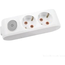 Enyaza Home Ikili Priz Anahtarlı Topraklı Çocuk Korumalı Klemensli-Beyaz (Kablosuz)