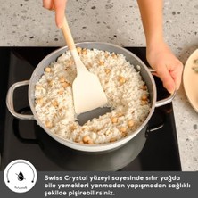 Enyaza Home Karaca x Refika Birgül Swiss Crystal Creamy Metal Tava Sahan Set Cream
