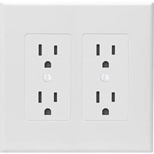 Enyaza Home 2602W Revive Cihazı Duvar Tabakları 2 Gang Maske Dekoratör Kapağı, Beyaz