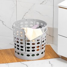 Enyaza Home Porsima 25100-1 Teleskopik Katlanır Sepet Katlanabilir Çamaşır Sepeti Orta Boy Katlanır Çamaşır Sepeti Gri 15LT Gri