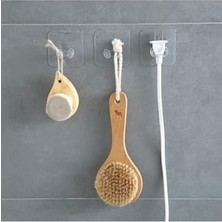 Enyaza Home Kendinde Yapışkanlı Şeffaf Kablo Tutucu Diş Fırçası Askısı 5 Adet