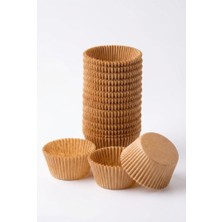 Enyaza Home Orret Home 100 Adet Kraft Kek Kapsülü Cupcake Muffin Kalıbı Yanmaz Yapışmaz Yağlı Kağıttan Tek Kullanımlık Fırın Uyumlu Kek Kalıbı (100)